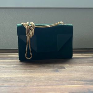 YSL-Saint Laurent suede holiday crossbody purse.